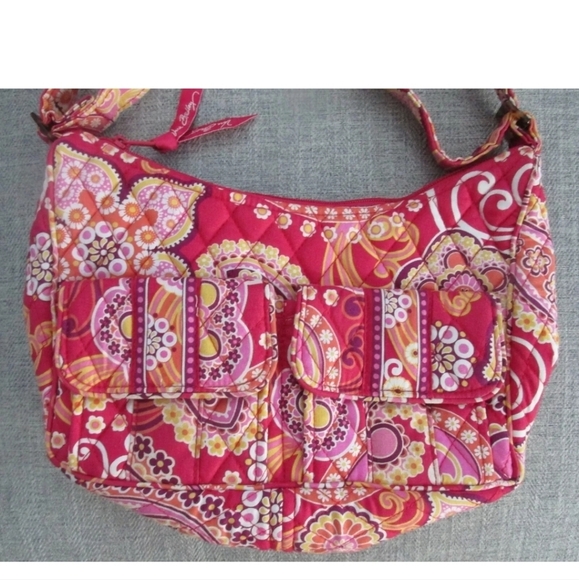 Vera Bradley* Libby Crossbody Bag* Rasberry Fizz Pattern* Pink - Picture 3 of 6